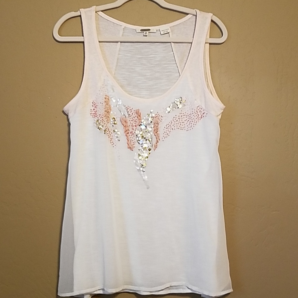 Miss Me beaded tank top, size Medium
